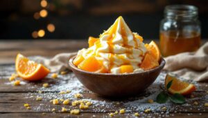 Yaourt glacé mangue-clémentine : un dessert hivernal prêt en 5 minutes, frais et léger