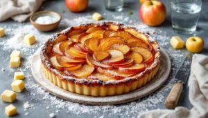 La tarte Tatin de Julie Andrieu : pommes dorées, caramel brun et pâte maison pour une expérience inoubliable