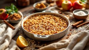 « C’est le dessert préféré de ma grand-mère » : son secret pour un crumble pommes-cannelle ultra croustillant et fondant à la fois