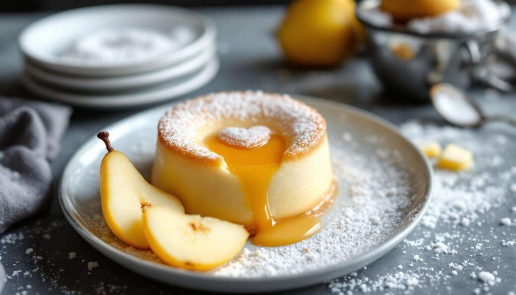 Fondant aux poires, cœur coulant et croûte dorée : un dessert élégant et plein de douceur