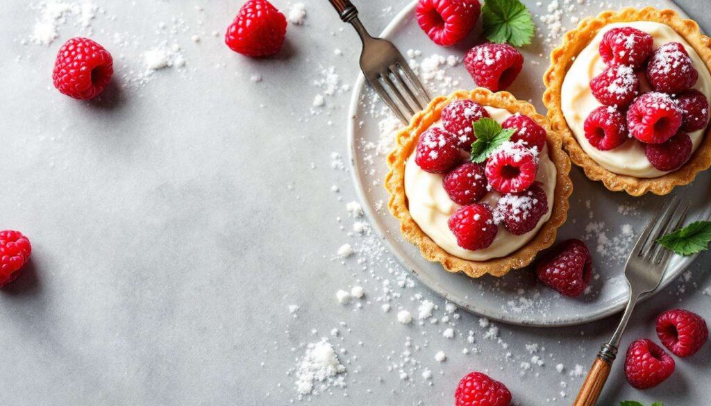Tartelettes aux framboises faciles : pâte sablée, crème vanille et fruits frais