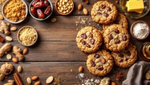Ce qui naît de la rencontre entre dattes sucrées et épices pour des biscuits parfaits et parfumés