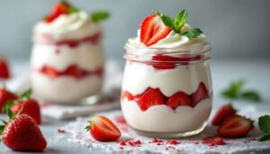 Verrines de crème diplomate vanille et fraises : dessert individuel facile et élégant
