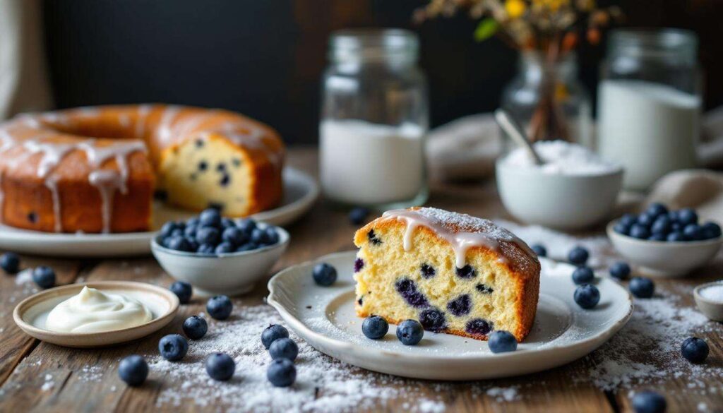 Cake aux myrtilles et au yaourt : moelleux et parfait pour le petit-déjeuner